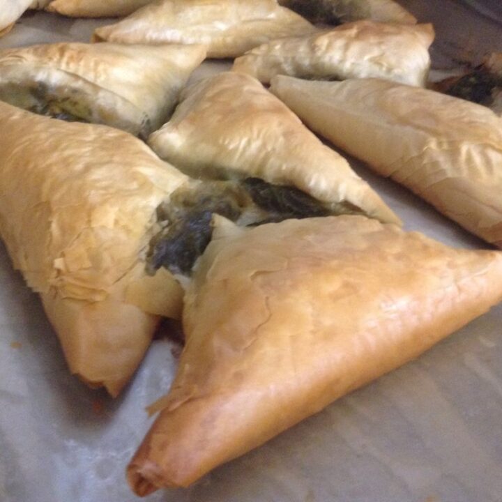 SPANAKOPITA Greek Spinach & Phyllo Triangles Dimitras Dishes