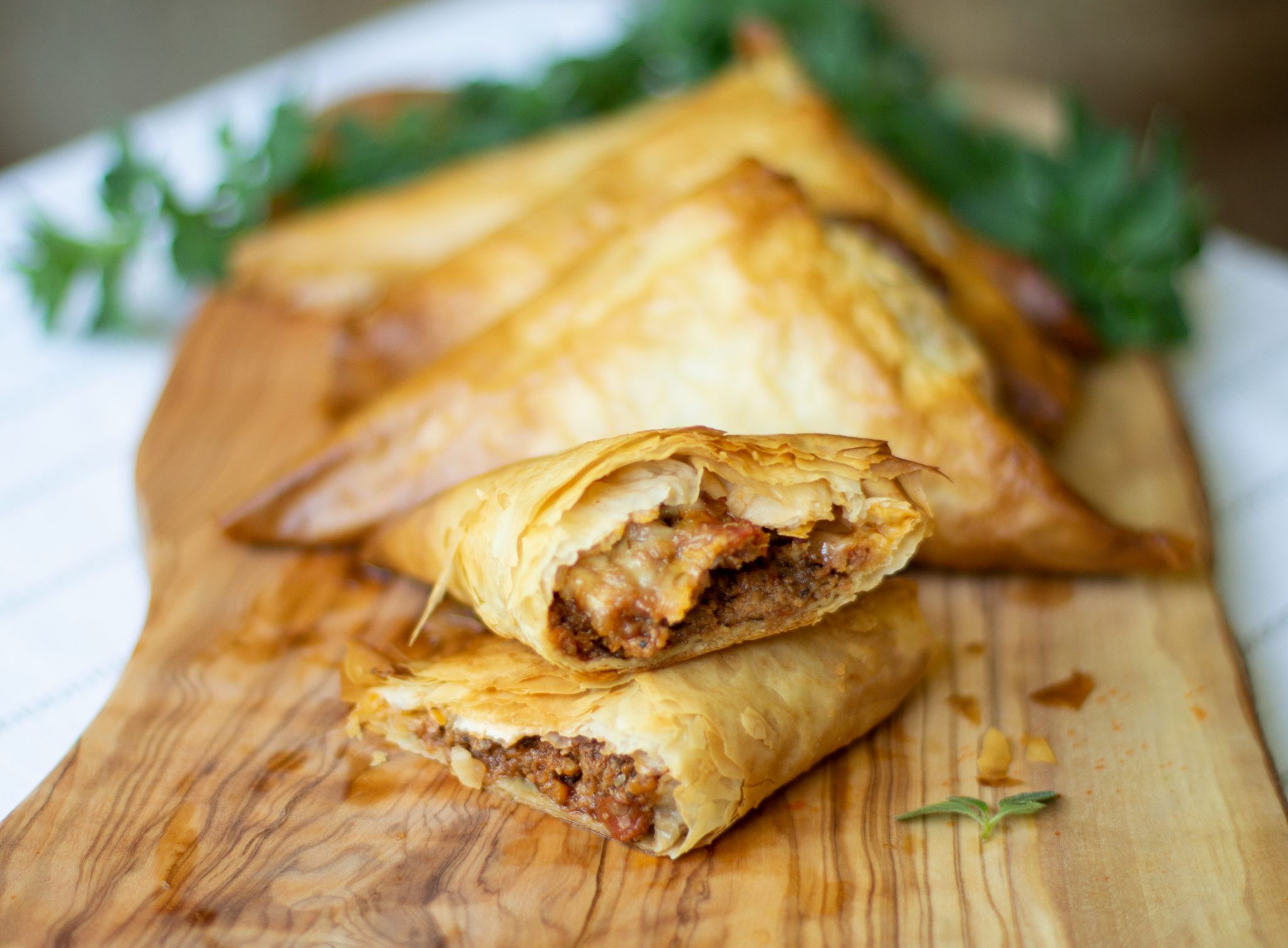 PHYLLO BEEF TURNOVERS WITH MOZZARELLA Dimitras Dishes