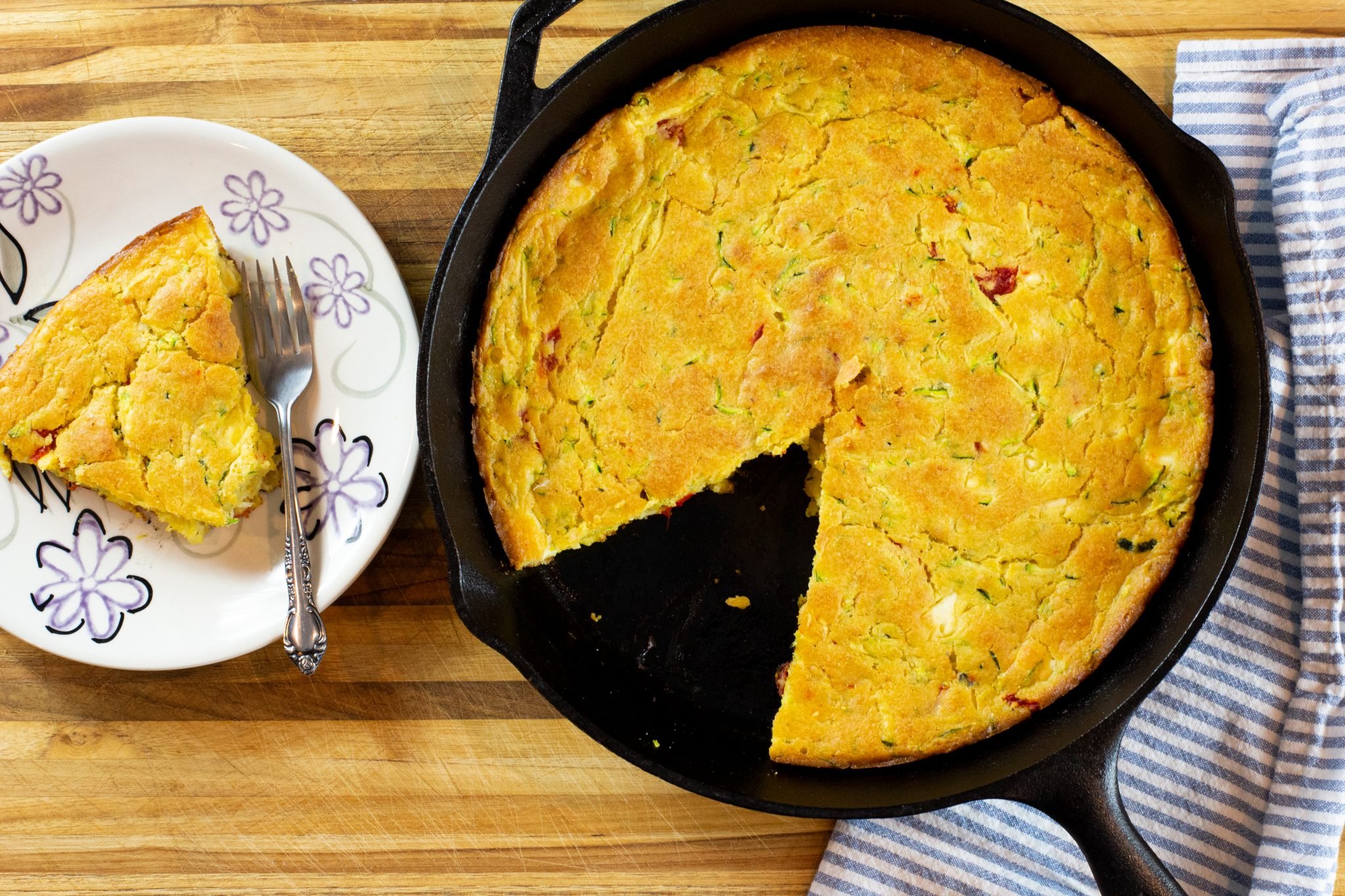 Greek Cornbread with Feta Cheese Dimitras Dishes