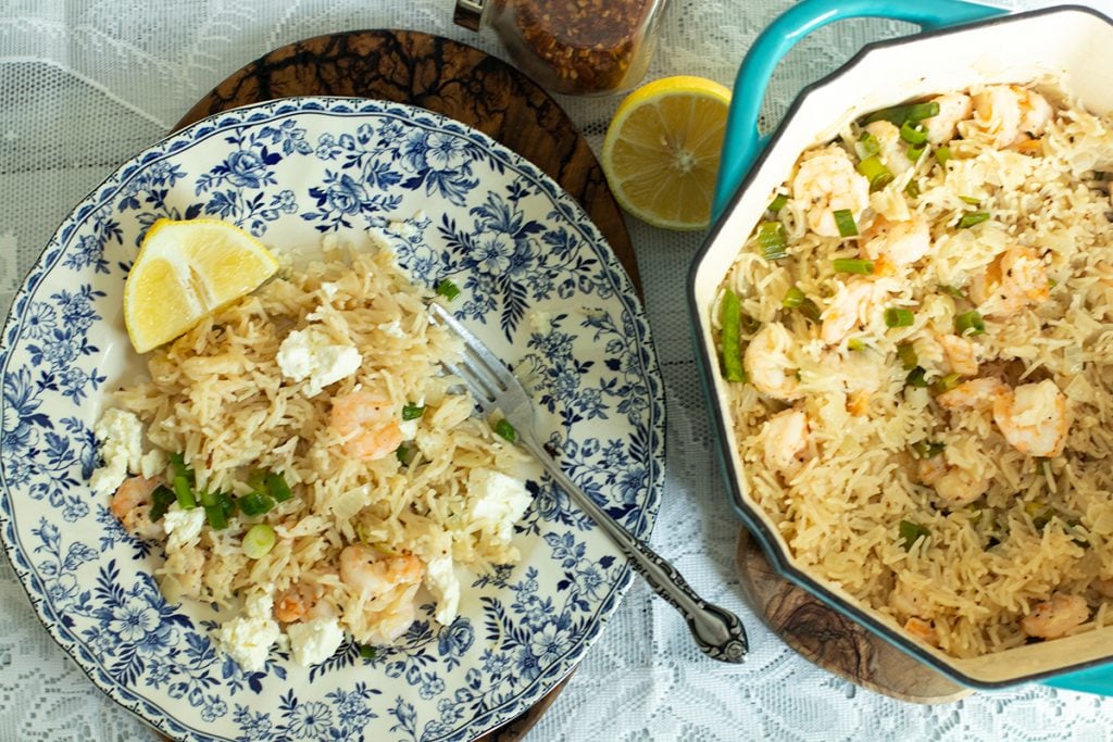 30Minute Lemony Shrimp & Rice Pilaf Dimitras Dishes