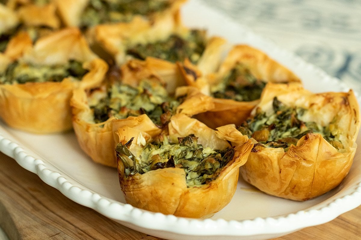 Spanakopita Phyllo Cups Dimitras Dishes