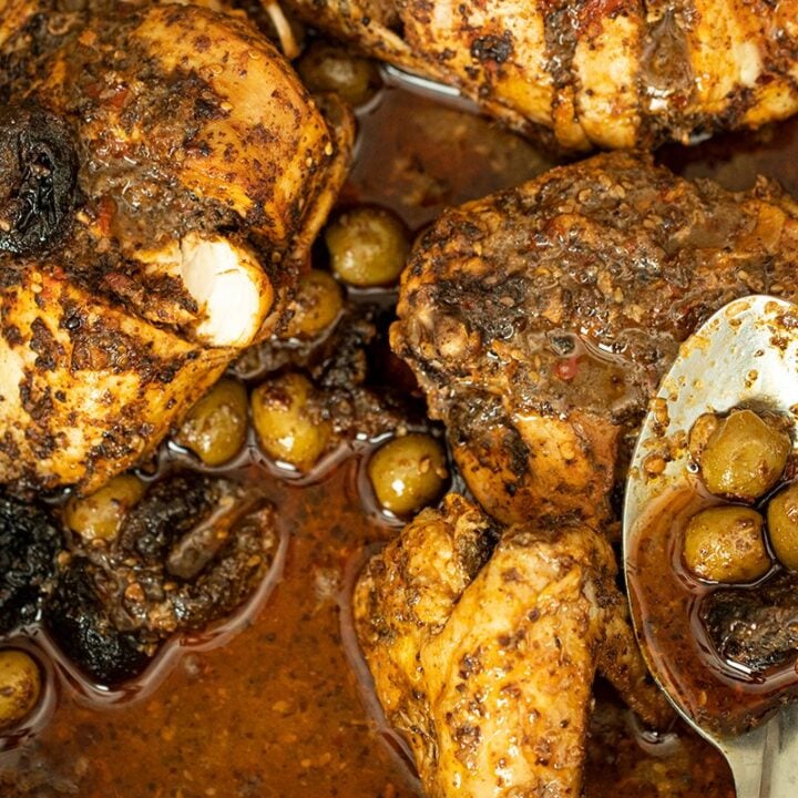 Za'atar Roast Chicken with Olives & Prunes