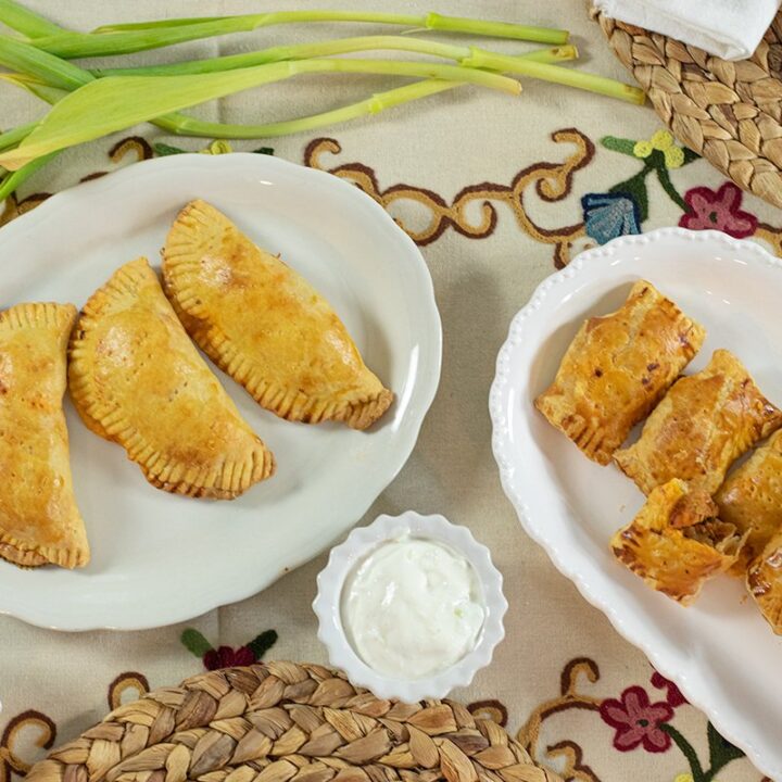 Chicken Turnovers - 2 Delicious Ways (Puff Pastry & Homemade Kourou Dough)