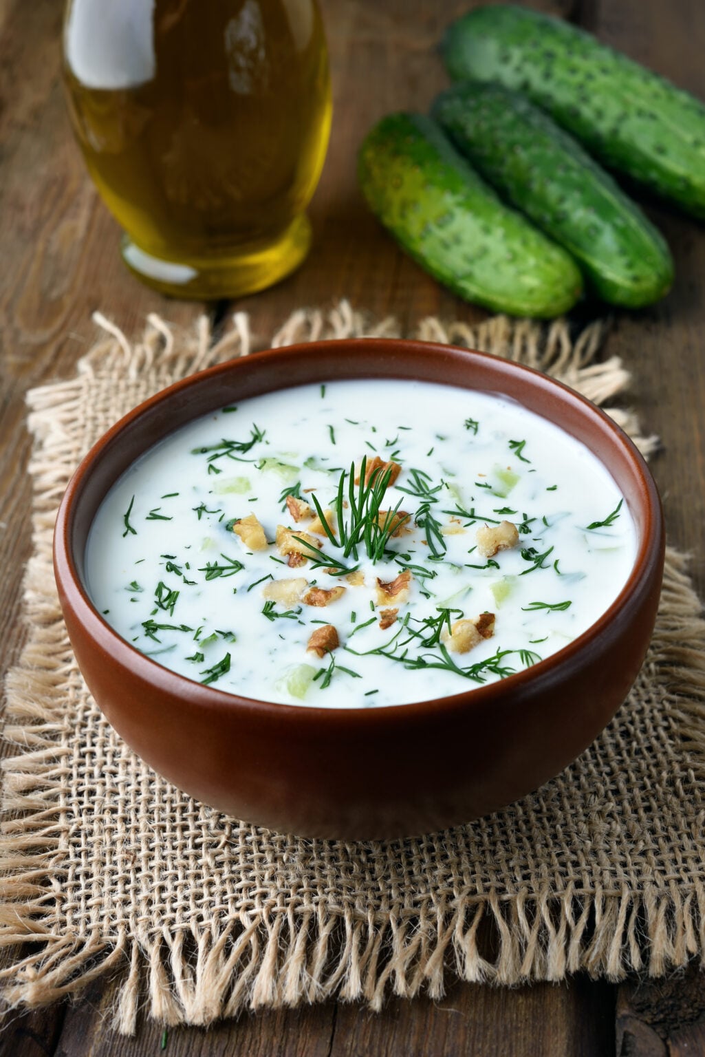 Chilled Cucumber & Greek Yogurt Soup Dimitras Dishes