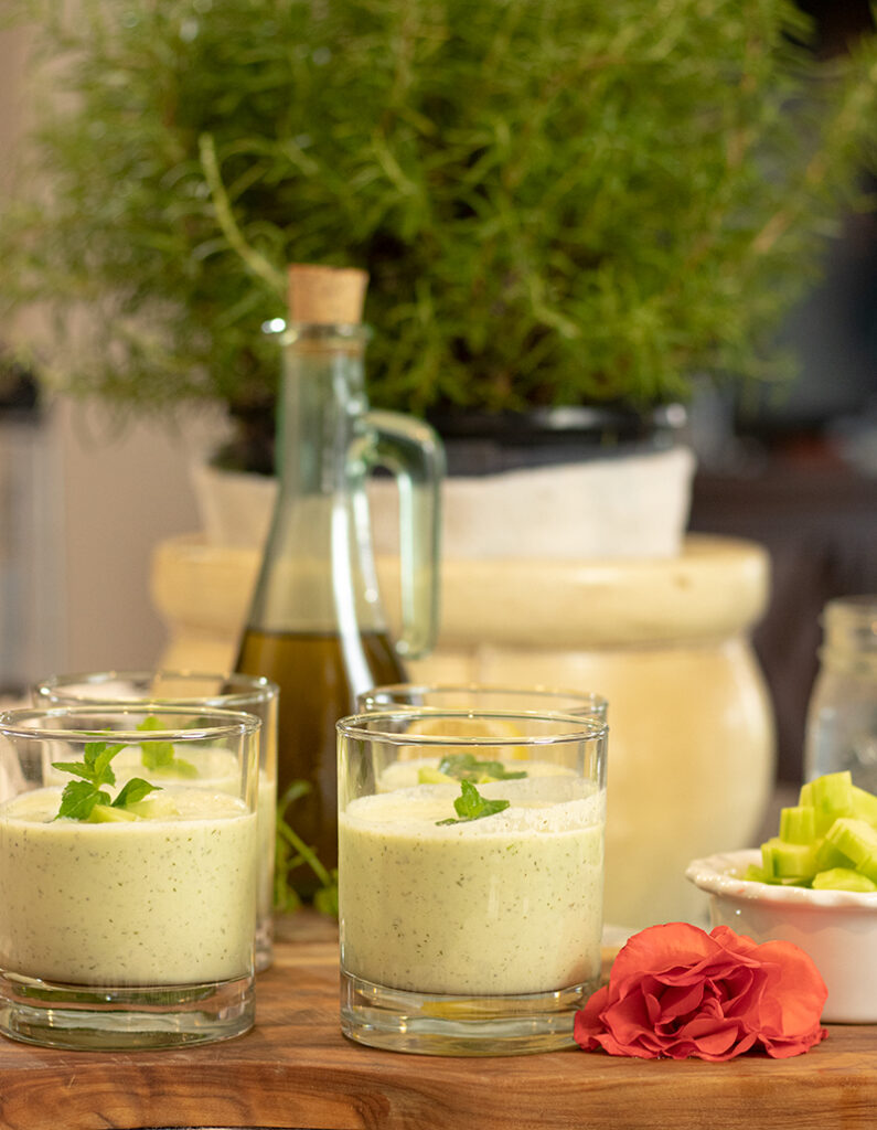 Chilled Cucumber & Greek Yogurt Soup Dimitras Dishes