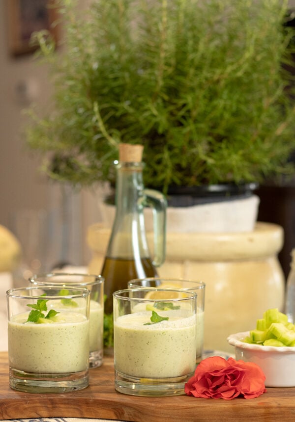 Chilled Cucumber & Greek Yogurt Soup Dimitras Dishes