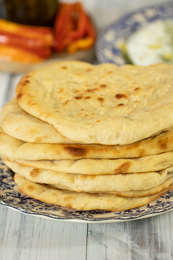 Homemade Flatbread (GreekPocketless Pita) Dimitras Dishes