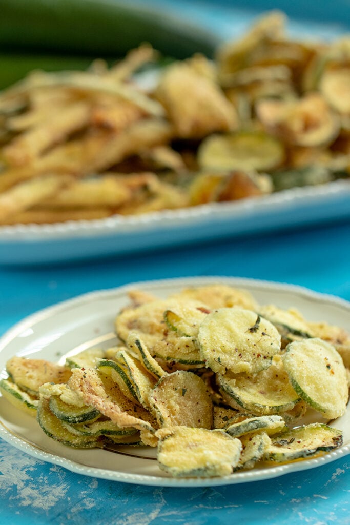Greek-Fried Zucchini Chips - Dimitras Dishes