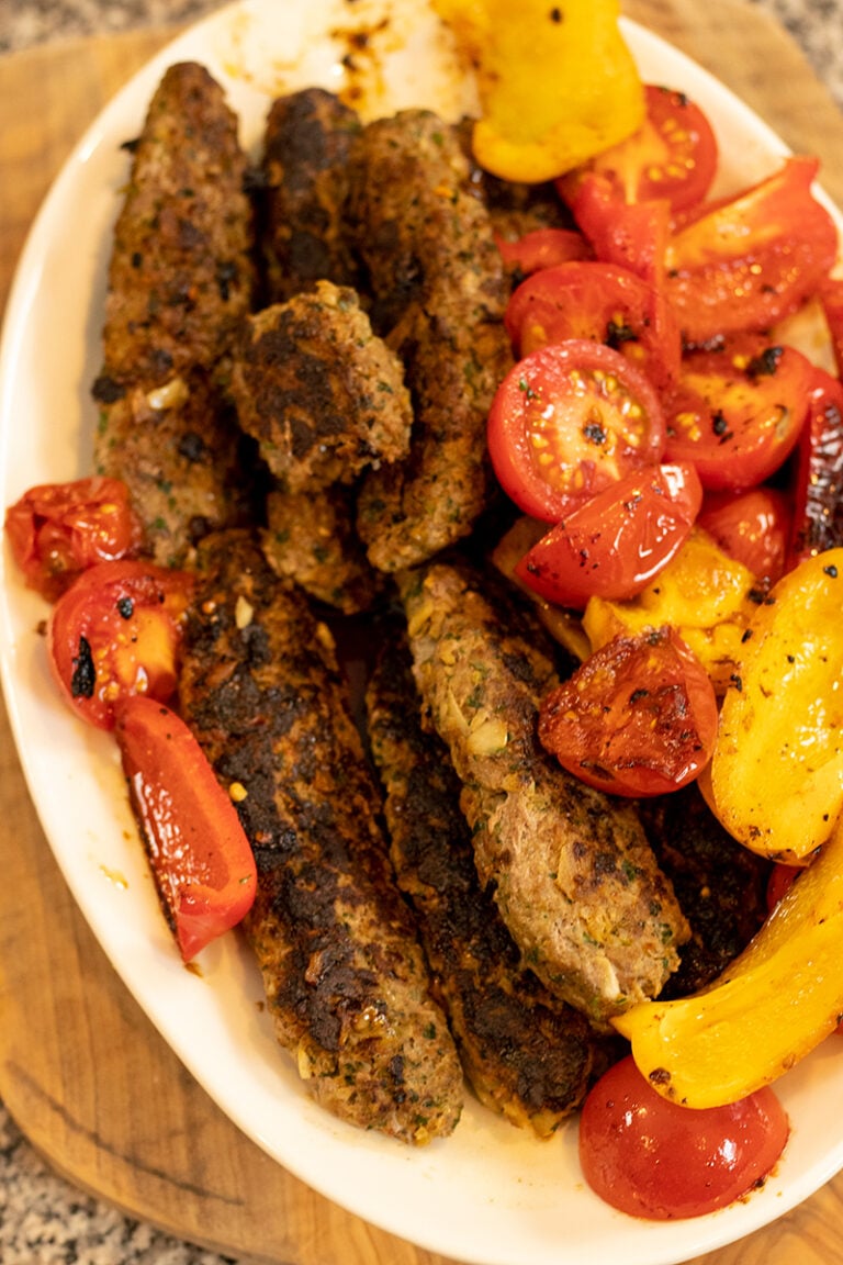 Greek Ground Beef Kebabs Meal in 60 Minutes! Dimitras Dishes