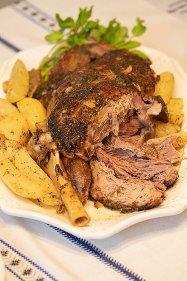 Greek Roast Leg of Lamb Dimitras Dishes