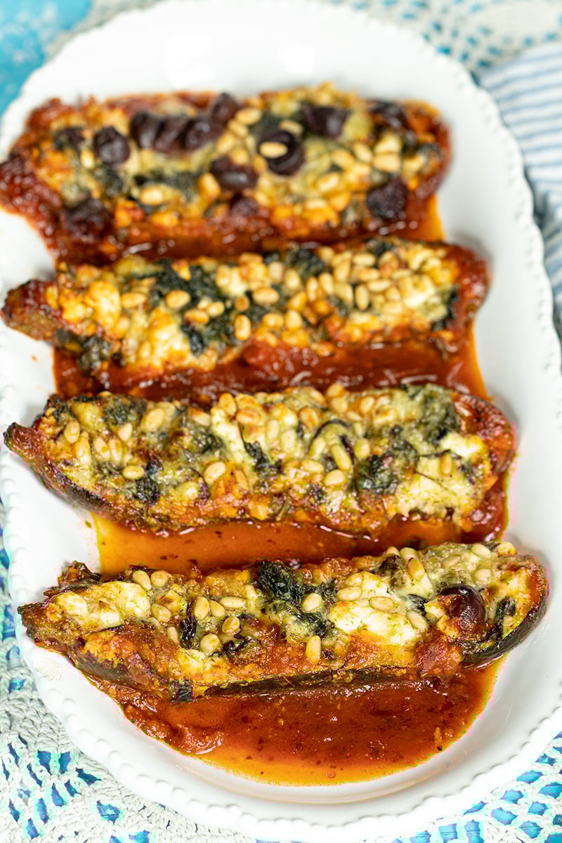 Mediterranean Stuffed Zucchini Boats Dimitras Dishes
