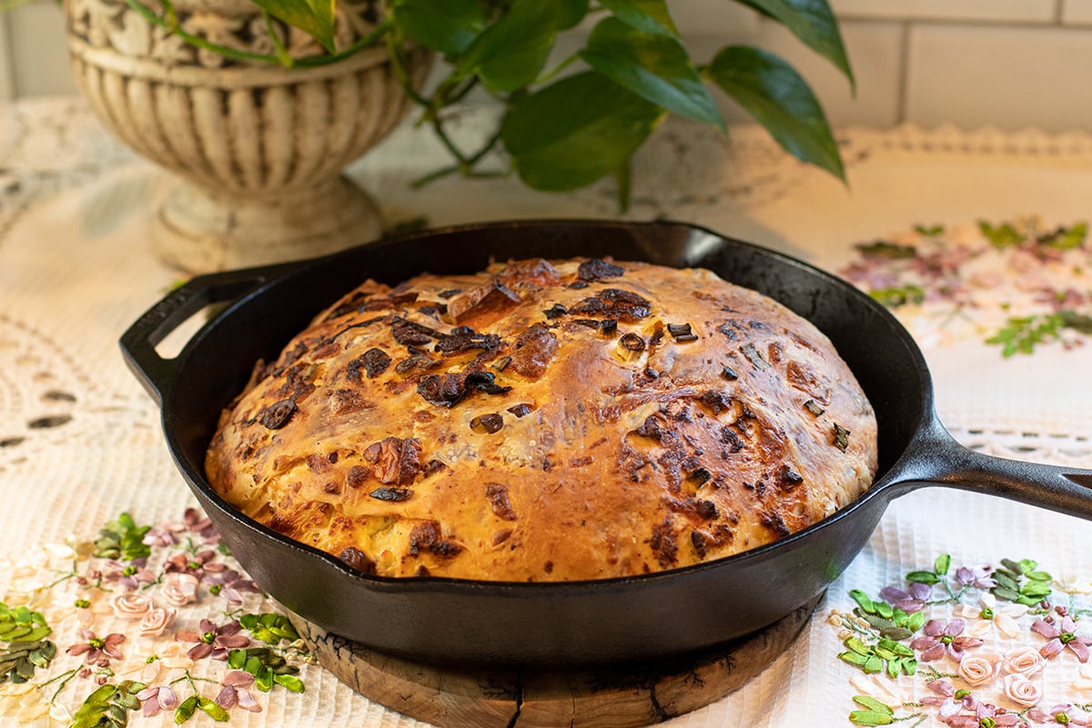 Loaded Olive & Halloumi Bread Dimitras Dishes