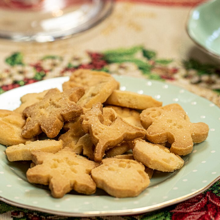 Festive Mini Holiday Shortbread Cookies