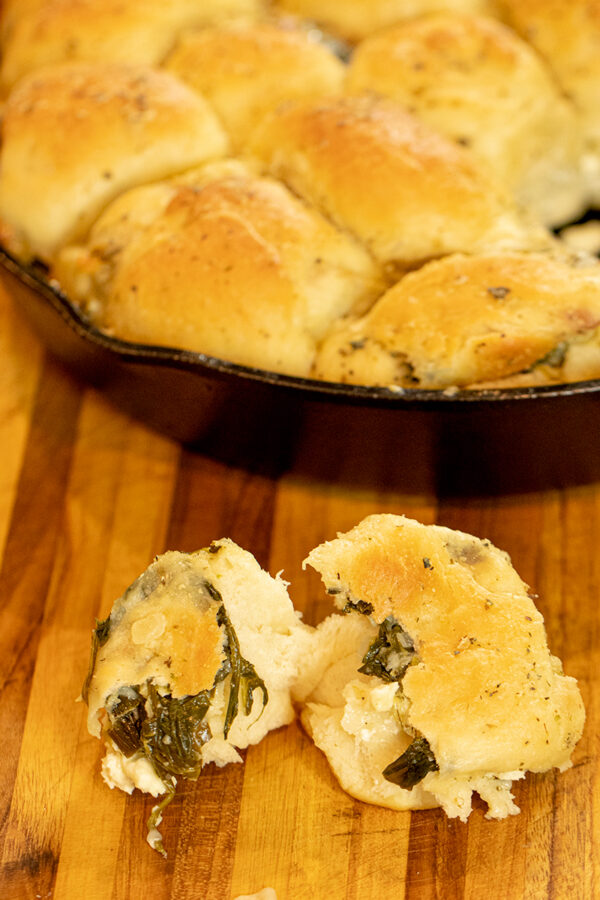 Spinach & Feta PullApart Bread Rolls Dimitras Dishes