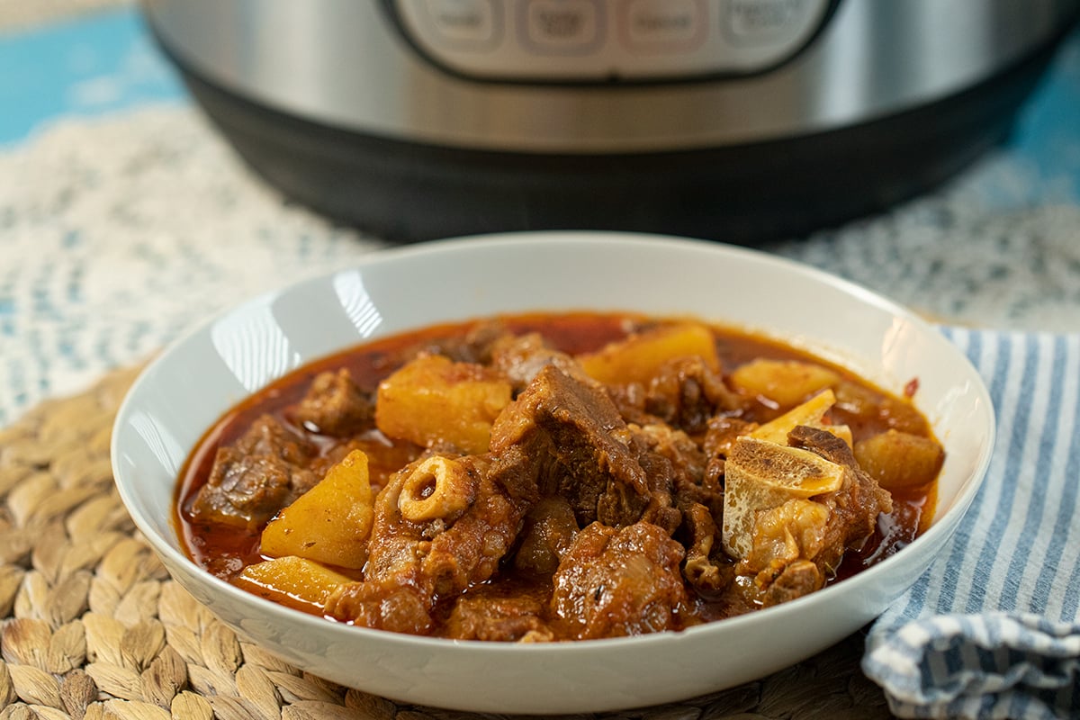 Greek Lamb Stew with Potatoes in the Instant Pot