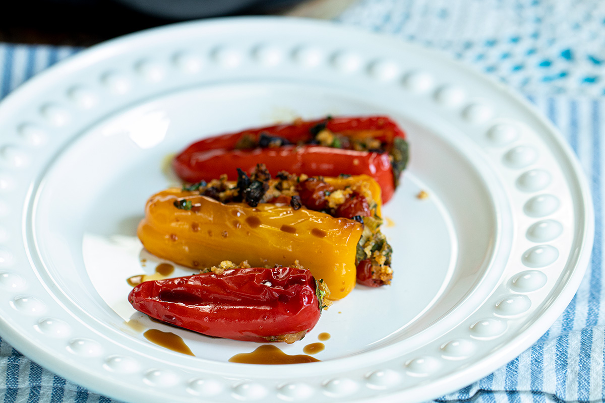 Mini Peppers Stuffed with Olives & Herbs (Vegan) Dimitras Dishes