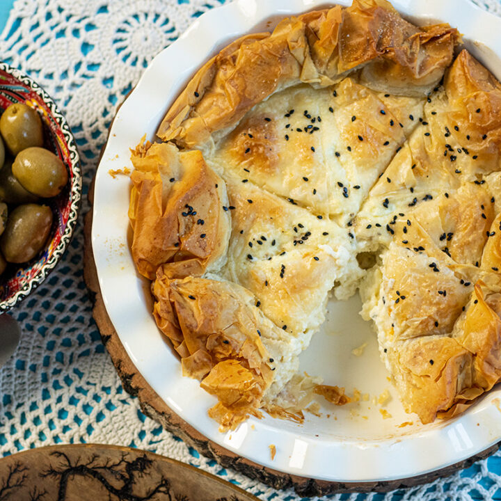 The Creamiest Greek Feta Cheese Pie (Béchamel Tiropita)