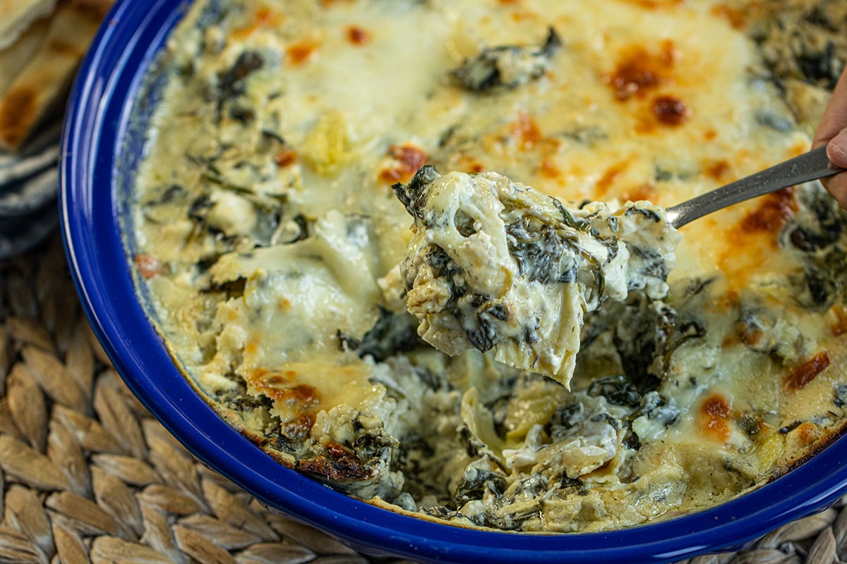 Spinach, Feta & Artichoke Dip Dimitras Dishes