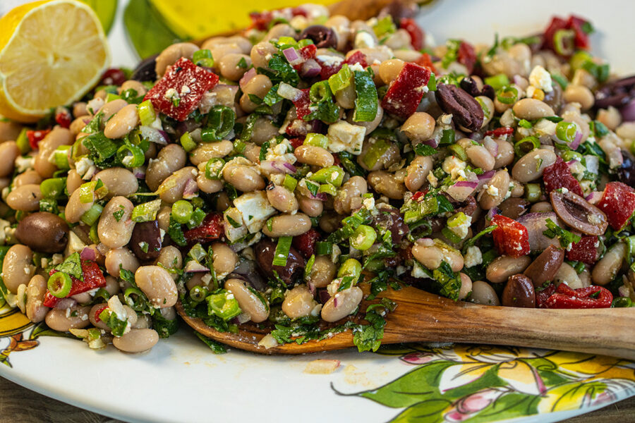 Mediterranean Lemony White Bean Salad Dimitras Dishes