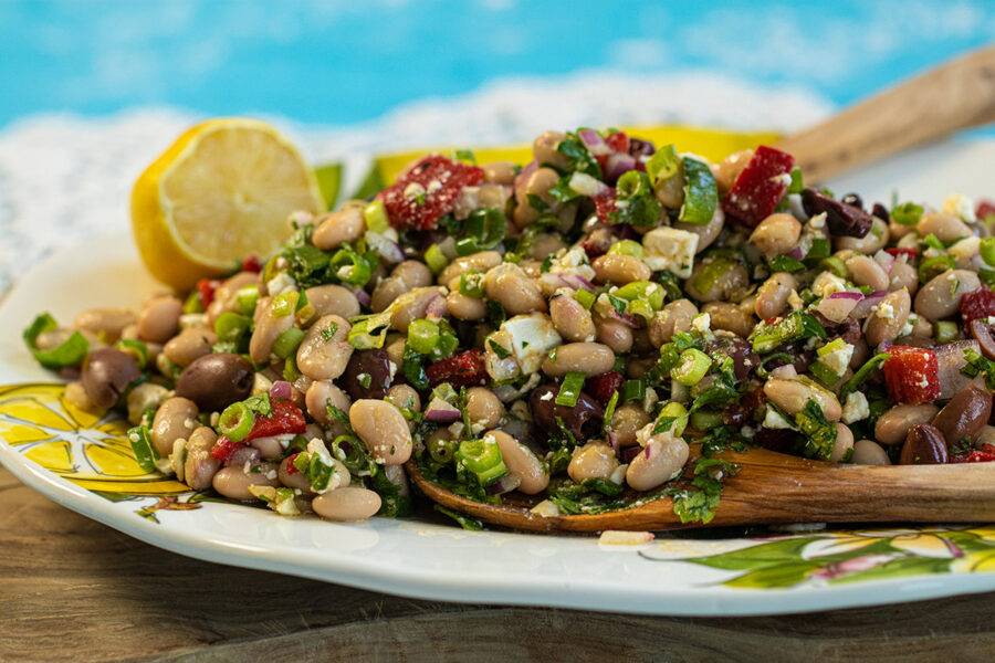 Mediterranean Lemony White Bean Salad Dimitras Dishes