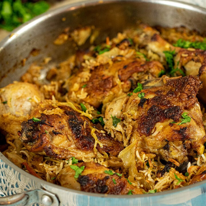 One-Pan Chicken with Cabbage & Rice