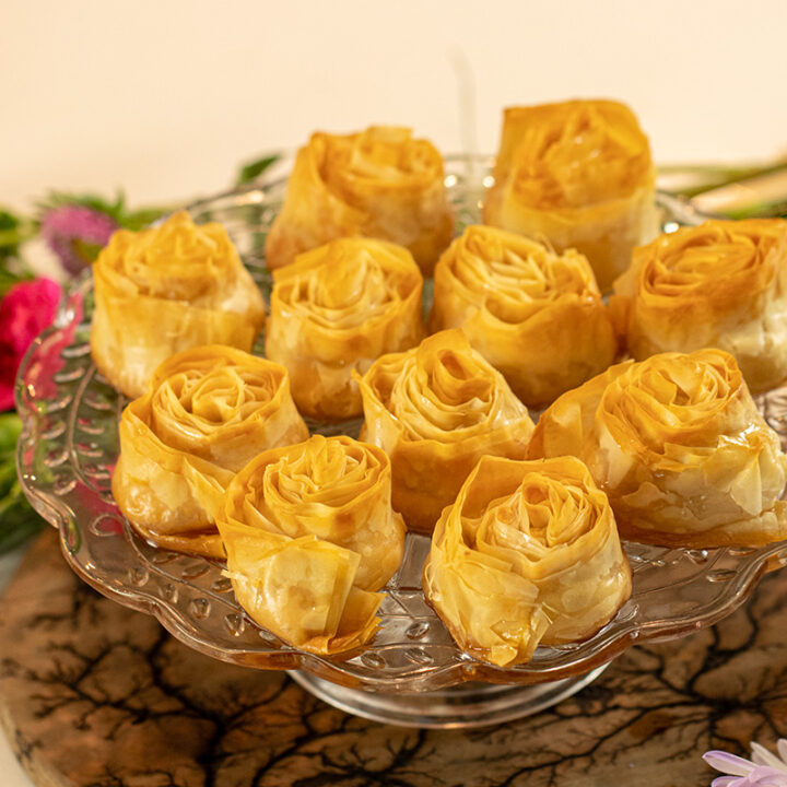 Almond Baklava Roses