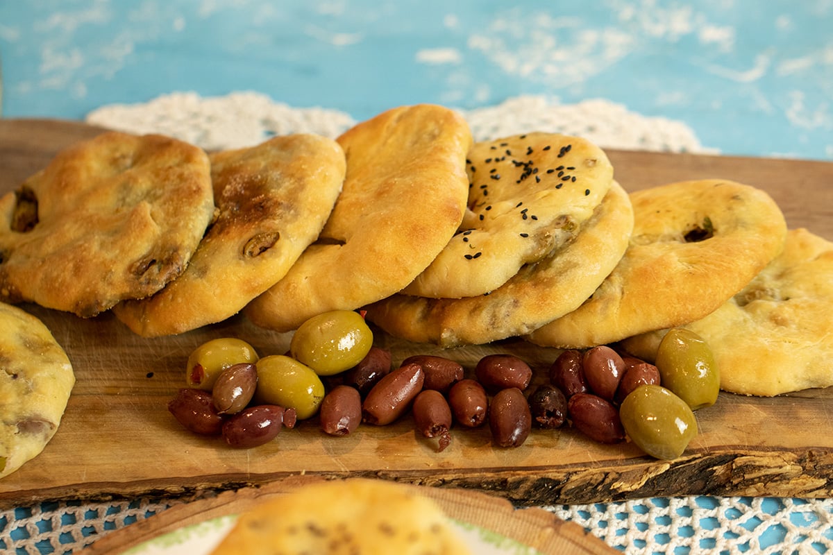 Olivefilled Flatbread Dimitras Dishes