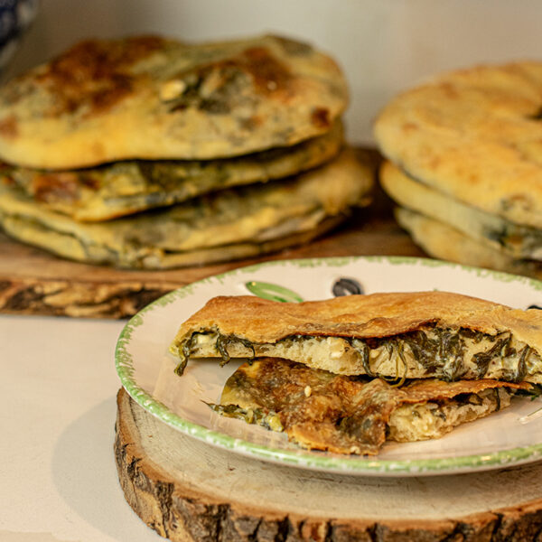 Spinach & Feta Filled Pita Flatbreads Dimitras Dishes