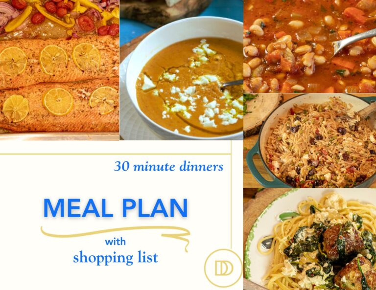 30 Minute Dinners: Meal Plan & Shopping List - Dimitras Dishes
