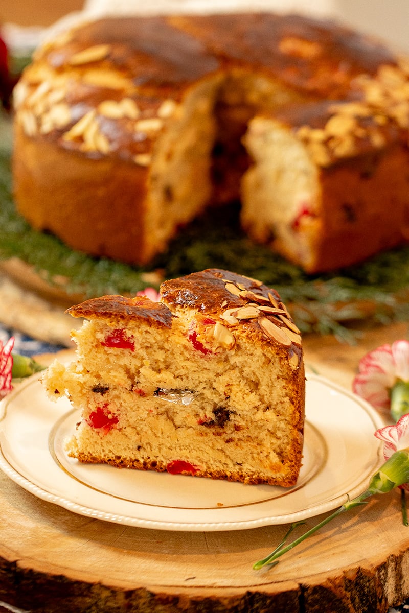 Cherry & Chocolate Vasilopita (Greek New Year's Cake) - Dimitras Dishes