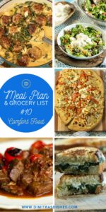 Weekly Meal Plan (10): Comfort Food - Dimitras Dishes