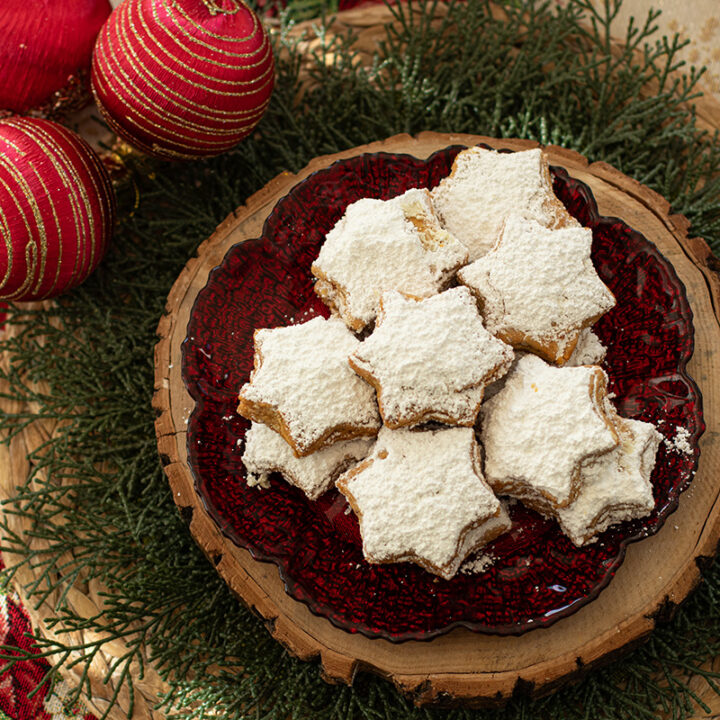 Vegan Kourabiedes with Olive Oil (Greek Christmas Cookies)