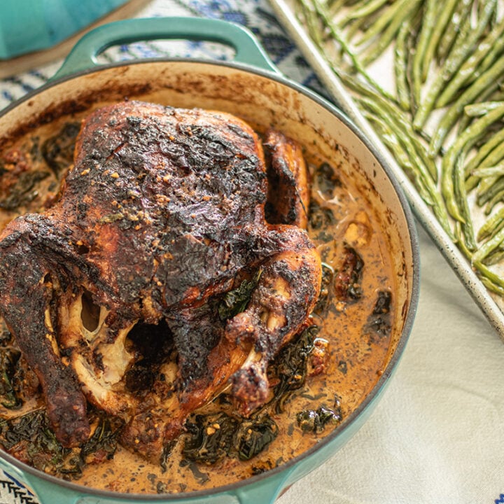Roasted Whole Chicken in Creamy Marry Me Sauce