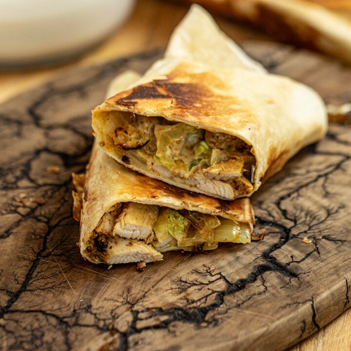 Crispy Chicken Shawarma Wrap (Viral Style)
